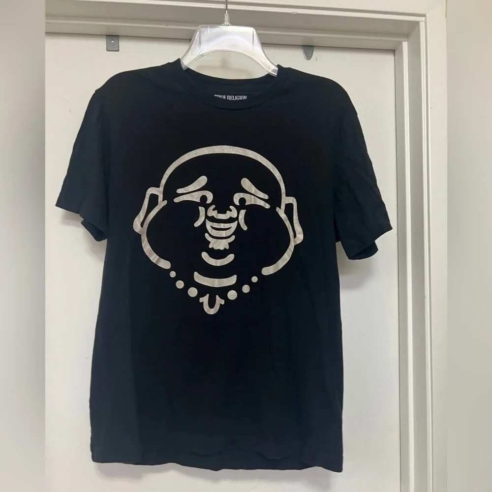 True Religion Short sleeve MATTE FOIL BUDDHA TEE - black - size M